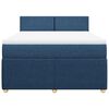 vidaXL Boxspringbett mit Matratze Blau 140x200 cm Stoff