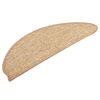 vidaXL Stufenmatten 15 Stk. 56x17x3 cm Hellbraun Halbrund