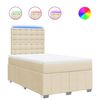 vidaXL Boxspringbett mit Matratze Creme 120x200 cm Stoff