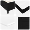 vidaXL Boxspringbett mit Matratze Schwarz 200 x 180 cm Stoff