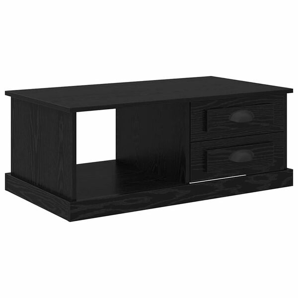 vidaXL Couchtisch Schwarz Eichen-Optik 90 x 50 x 35 cm Holzwerkstoff