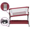 vidaXL Babybett mit Matratze Rot Leinenstoff