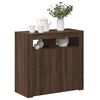 vidaXL Sideboard mit LED-Beleuchtung Braun Eichen-Optik 80x35x75 cm