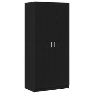 vidaXL Kleiderschrank Schwarz Eichen-Optik 80 x 50,5 x 180 cm