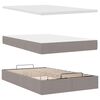 vidaXL Ottoman-Bett mit Matratze Taupe 120x200 cm Stoff