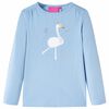 Kinder-Langarmshirt Hellblau 140