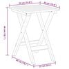 vidaXL Beistelltisch Klappbar Wei&szlig; Massivholz Pappel