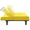 vidaXL Schlafsofa mit Getr&auml;nkehaltern Hellgelb Stoff