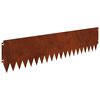 vidaXL Raseneinfassung 10 pcs 103 x 25 cm Stahl Rostig