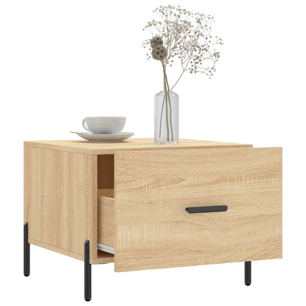 vidaXL Couchtische 2 Stk. Sonoma-Eiche 50x50x40 cm Holzwerkstoff