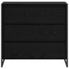 vidaXL Sideboard Schwarz Eichen-Optik 79 x 36 x 75.5 cm Holzwerkstoff