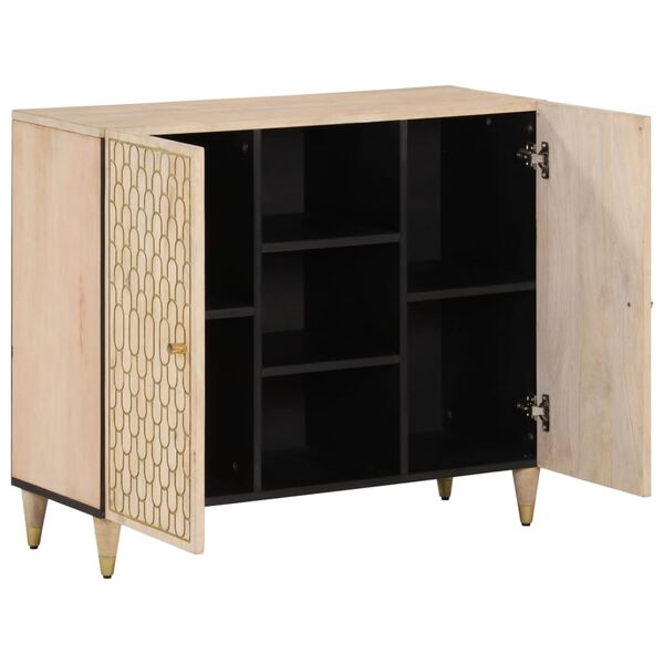 vidaXL Beistellschrank 90x33x75 cm Massivholz Mango