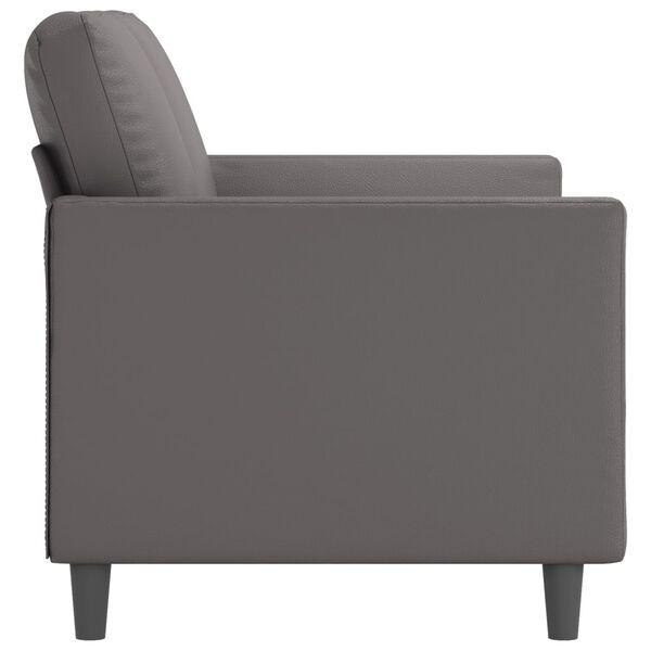 vidaXL 2-Sitzer-Sofa Grau 120 cm Kunstleder