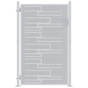 vidaXL Gartentor mit Schloss Silber 100 x 150 cm Edelstahl