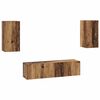 vidaXL TV-Schrankset Wandmontiert 4 pcs Altholz Holzwerkstoff
