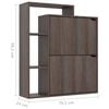 vidaXL Schuhschrank Grau Sonoma 79,5x24x90,5 cm Holzwerkstoff
