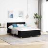 vidaXL Boxspringbett mit Matratze Schwarz 190 x 140 cm Stoff