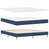 vidaXL Boxspringbett mit Matratze mit Kopfteil Blau 200 x 180 cm Stoff