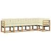 vidaXL Outdoor-Sofagarnitur 6 Stk. Wei&szlig; und Creme