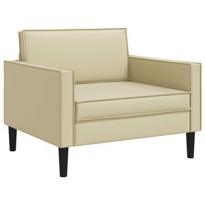 vidaXL XL-Sessel Creme Kunstleder