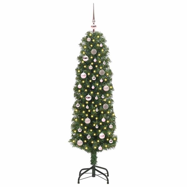 vidaXL Künstlicher Weihnachtsbaum mit 150 LEDs mit Ständer Grün 150 cm