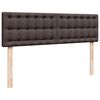 vidaXL Ottoman-Bett mit Matratze Dunkelbraun 140x200 cm Stoff