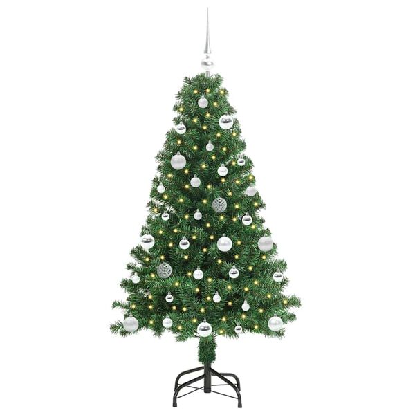 vidaXL K&uuml;nstlicher Weihnachtsbaum mit 150 LEDs mit St&auml;nder Gr&uuml;n 150 cm