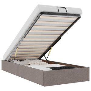 vidaXL Ottoman-Bett ohne Matratze Taupe 80x200 cm Stoff