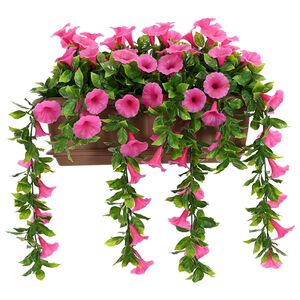vidaXL K&uuml;nstliche Blumen Purpurrot 55 x 20 x 55 cm PE und Stahl