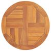 vidaXL Tischplatte Massivholz Teak Rund 2,5 cm 50 cm
