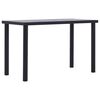 vidaXL Esstisch Schwarz und Betongrau 120 x 60 x 75 cm MDF