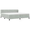 vidaXL Boxspringbett mit Matratze Hellgrau 200 x 200 cm Samt