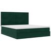 vidaXL Ottoman-Bett mit Matratzen & LEDs Dunkelgr&uuml;n 180x200 cm Samt