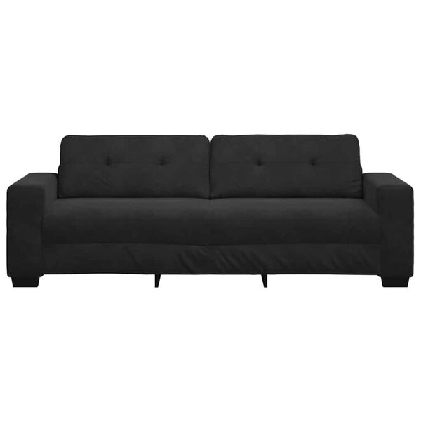 vidaXL 3-Sitzer-Sofa Schwarz 180 cm Samt