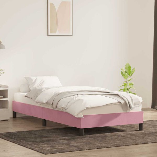 vidaXL Bettgestell ohne Matratze Rosa 80x210 cm Samt