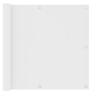 vidaXL Balkon-Sichtschutz Wei&szlig; 90x500 cm Oxford-Gewebe