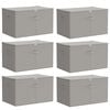 vidaXL Aufbewahrungsbox 6 stk. Vliesstoff 60 x 43 x 35 cm 90,3 L Grau