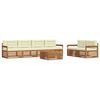 vidaXL Outdoor-Sofagarnitur 7 stk. Natur und Creme