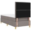 vidaXL LED Boxspringbett mit Matratze Taupe 80 x 200 cm Stoff