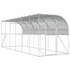 vidaXL H&uuml;hnerstall gegen die Wand Silber 600 x 150 x 215 cm