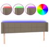 vidaXL LED Kopfteil Taupe 183x16x78/88 cm Stoff