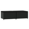 vidaXL Gartenhocker mit Kissen 2 Stk. Schwarz Poly Rattan