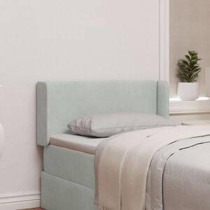 vidaXL Kopfteil Ohr Hellgrau 40,5 x 40,5 x 4 cm Samt