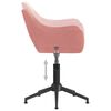 vidaXL Esszimmerst&uuml;hle 6 Stk. Drehbar Rosa Samt