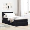 vidaXL Ottoman-Bett mit Matratze & LEDs Schwarz 100x200 cm Samt