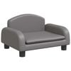 vidaXL Hundebett Grau 50x40x30 cm Kunstleder