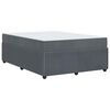vidaXL Bettrahmen mit Matratze Dunkelgrau 140 x 200 cm Stoff
