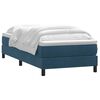 vidaXL Boxspringbett mit Matratze Dunkelblau 80x220 cm Samt