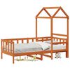 vidaXL Tagesbett Set 2 Stk. Wachsbraun Massives Kiefernholz