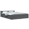 vidaXL Bett mit Schubladen Grau 140x190 cm